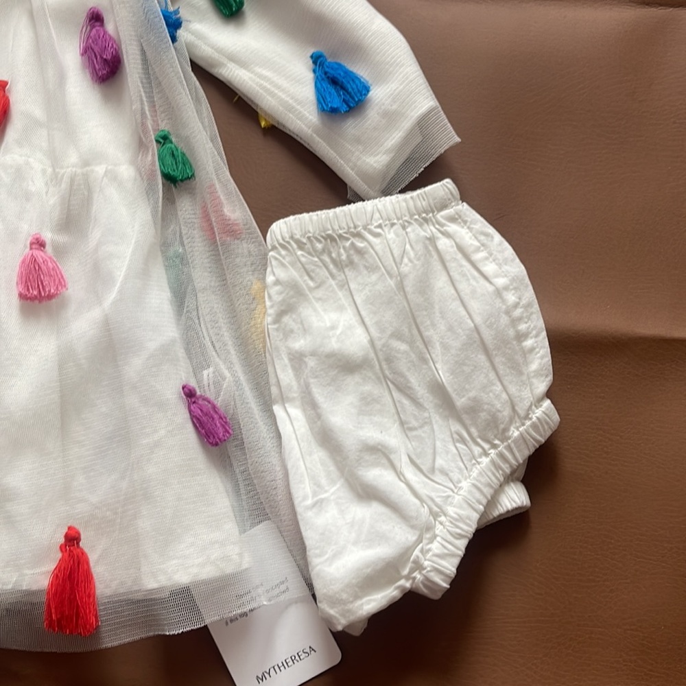 NWT Stella McCartney White Tassle Dress (3 months) - Picture 2 of 6